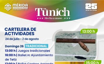 MÉRIDA,YUCATÁN / La cartelera de la Feria Tunich del día de hoy