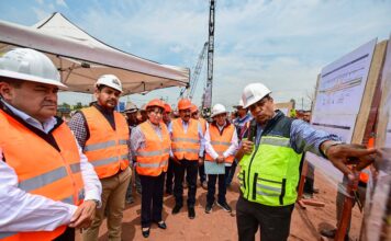 EDO. MEX. / Delfina Gómez puente Peñón-Texcoco; obra alcanza más de 51 % en la cimentación y beneficia a la Zona Oriente del EdoMéx