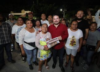 POLÍTICA, Q. ROO / Recorre Farid Rentería la colonia Ejido para consolidar los ideales de la transformación en Playa del Carmen