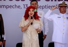 EJECUTIVO CAMPECHE / AL FRENTE DE AUTORIDADES CIVILES Y MILITARES, LA GOBERNADORA LAYDA SANSORES SAN ROMÁN ENCABEZÓ EL HOMENAJE A LOS NIÑOS HÉROES DE CHAPULTEPEC