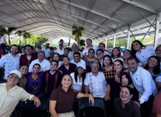 POLÍTICA QUINTANA ROO / Rafael Marín Mollinedo asistió y refrendó su respaldo a la presidenta Claudia Sheinbaum durante su visita e informe de gobierno en el Malecón Tajamar de Cancún, Quintana Roo